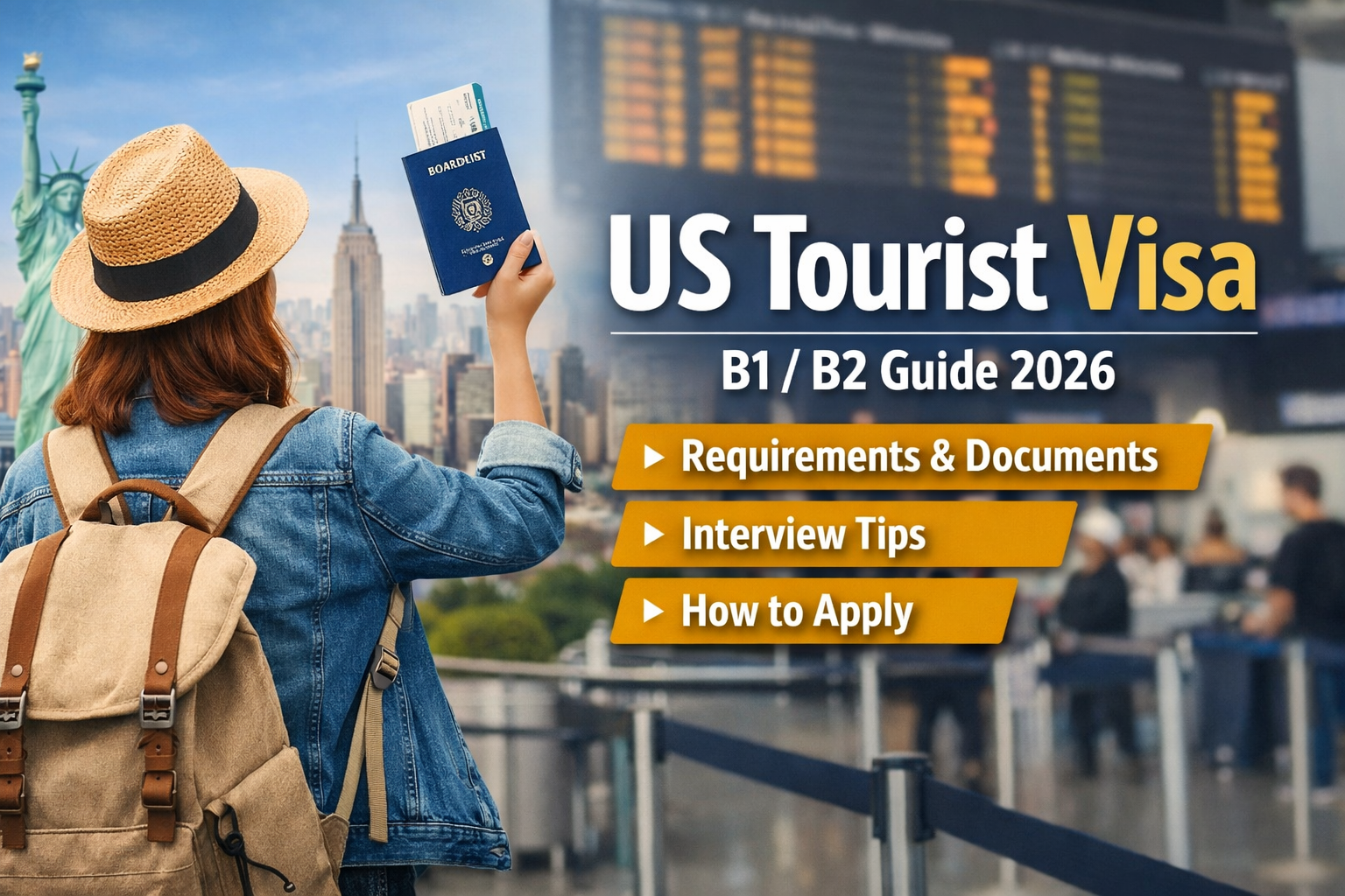 USA Tourist Visa (B1/B2) 2026: Requirements, Interview & Apply Guide