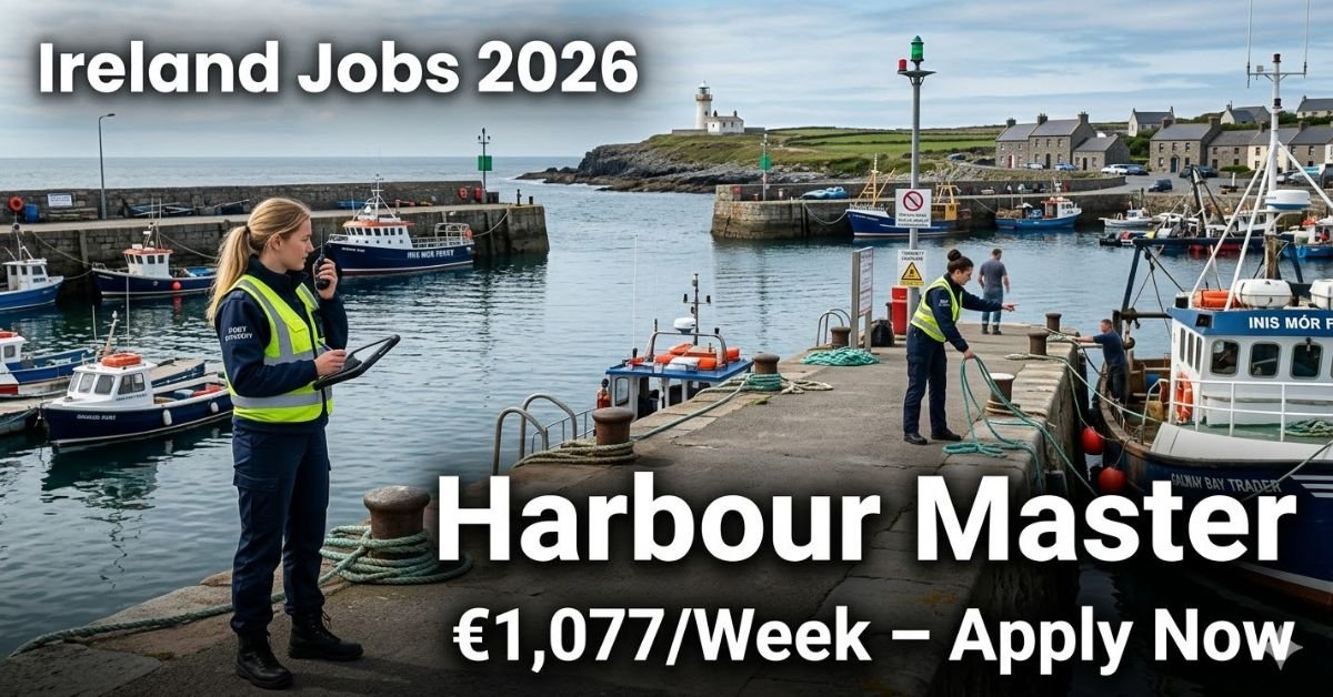 Harbour Master Jobs 2026 in Ireland – Weekly €1,077 Role