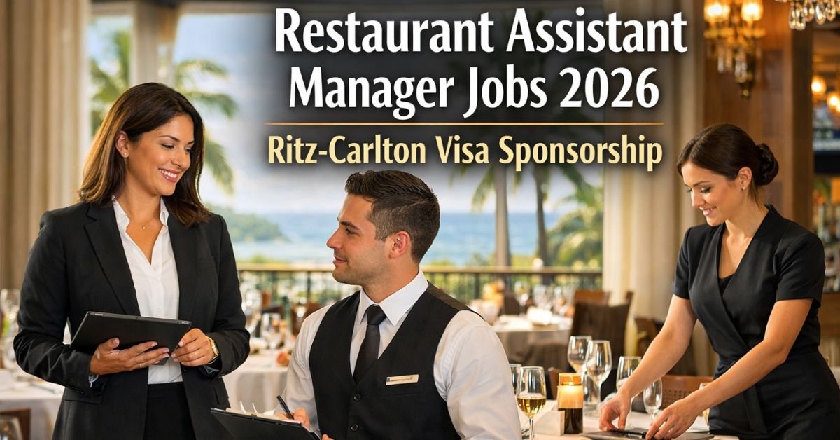 Restaurant Assistant Manager Jobs 2026 – Ritz-Carlton Visa Sponsorship