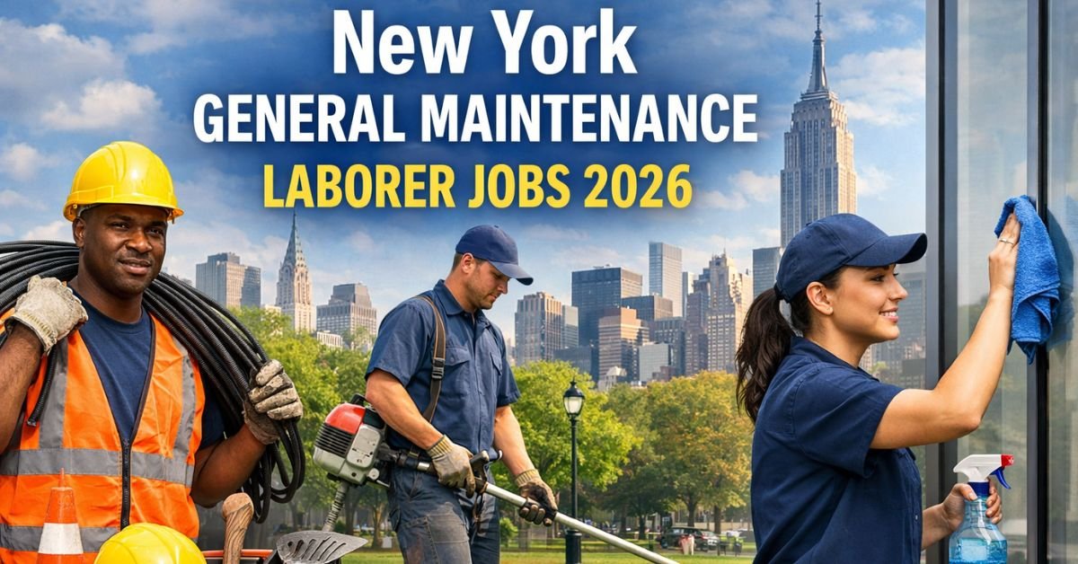 New York General Maintenance Laborer Jobs 2026 – City Facilities Work
