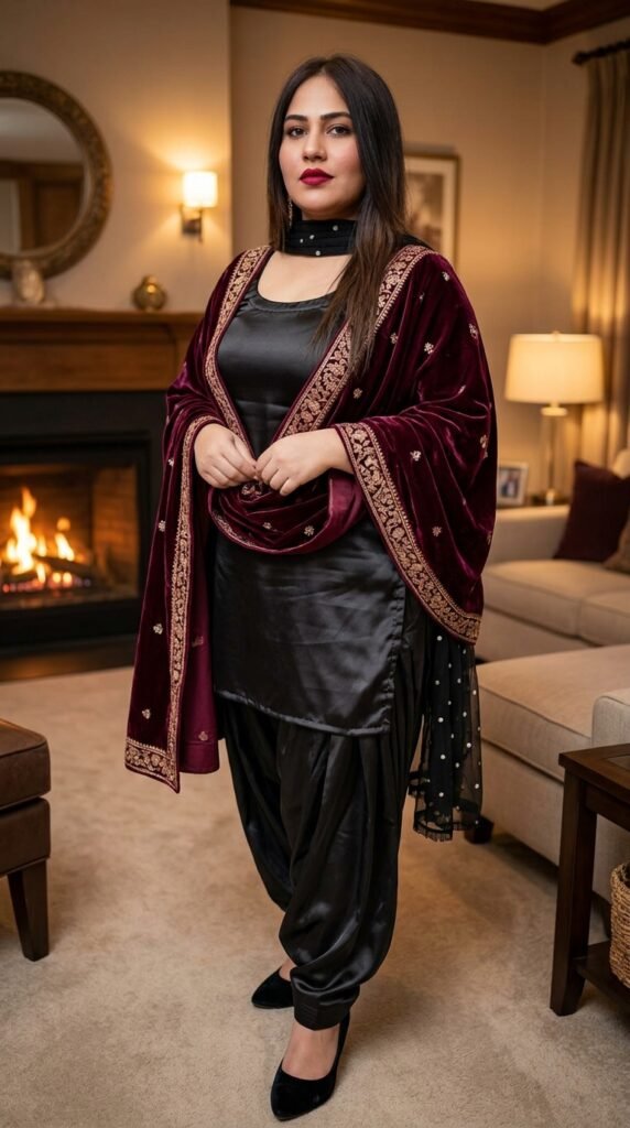 Woman wearing black shalwar kameez 4d799f57b1