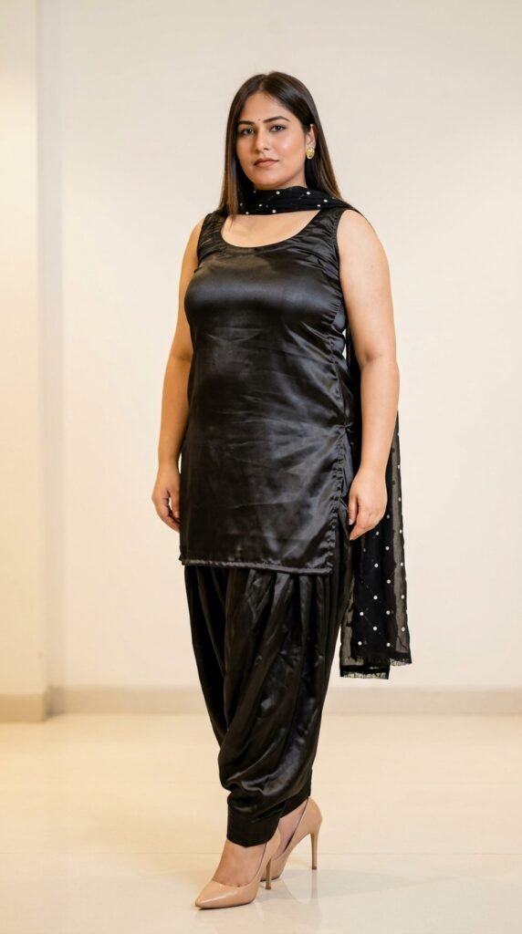Woman wearing black shalwar kameez b515b8020f