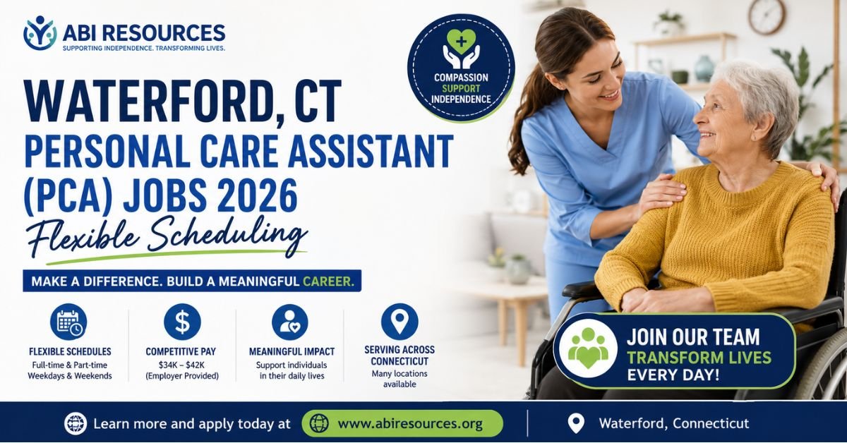 Waterford PCA Jobs 2026 in Connecticut