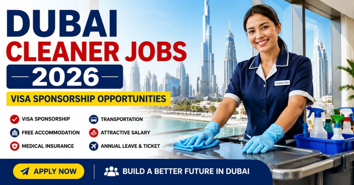 Dubai Cleaner Jobs 2026 – Visa Sponsorship Opportunities Guide