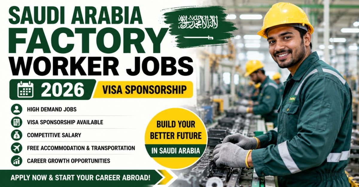 Saudi Arabia Factory Worker Jobs 2026