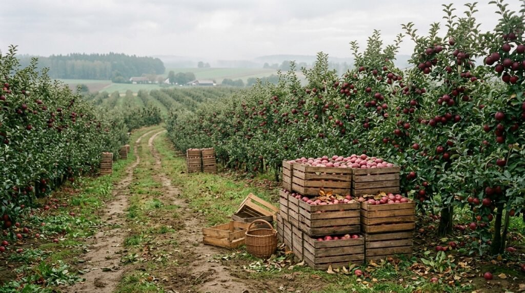Poland Seasonal Work Visa 2026: Rules, Pay & Real Process 2 Apple orchard at harvest time 202607091242 1