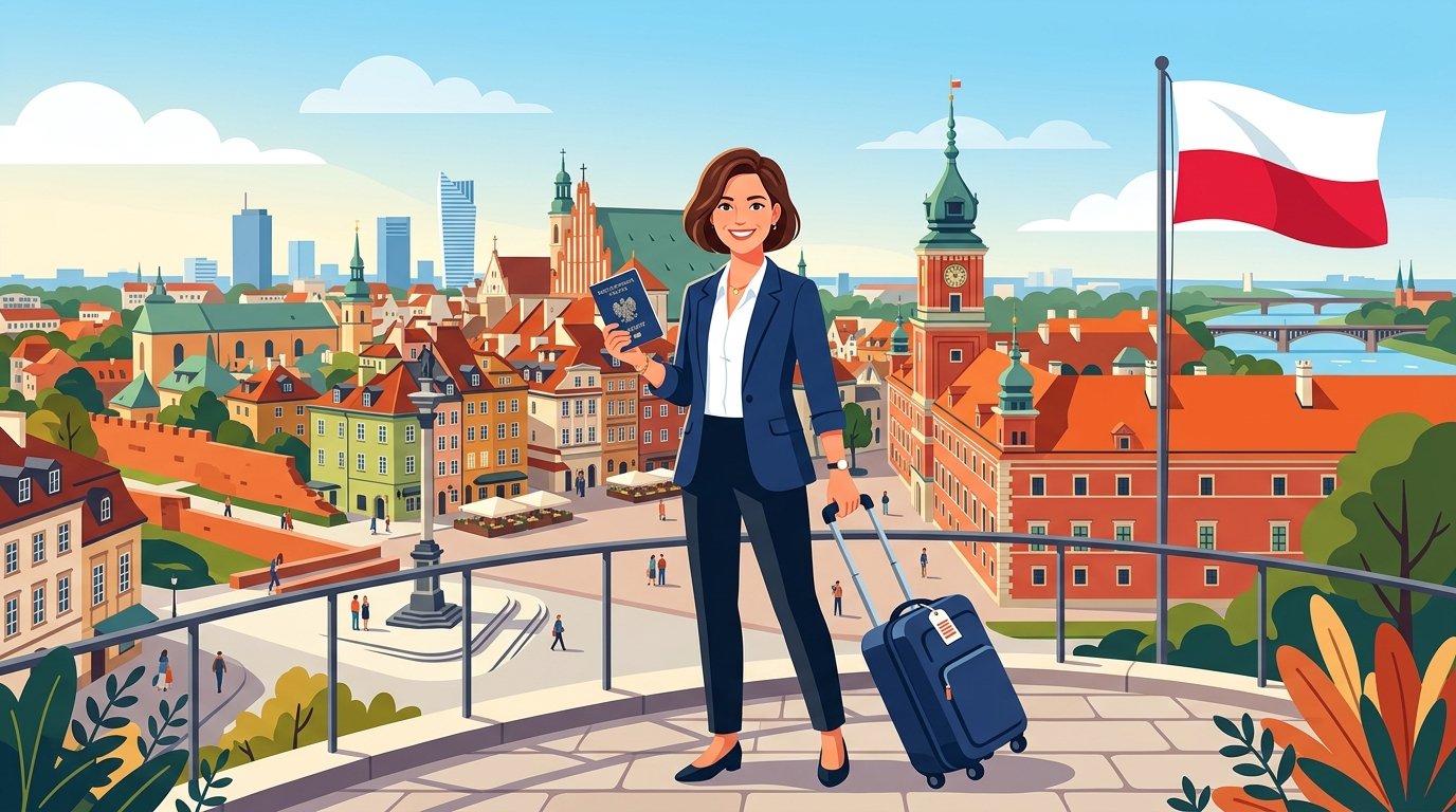 Poland work visa 2026 — worker moving to Poland with a work permit and D visa