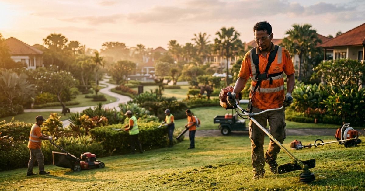 H2B seasonal job in USA with visa sponsorship — grounds crew working an early morning shift