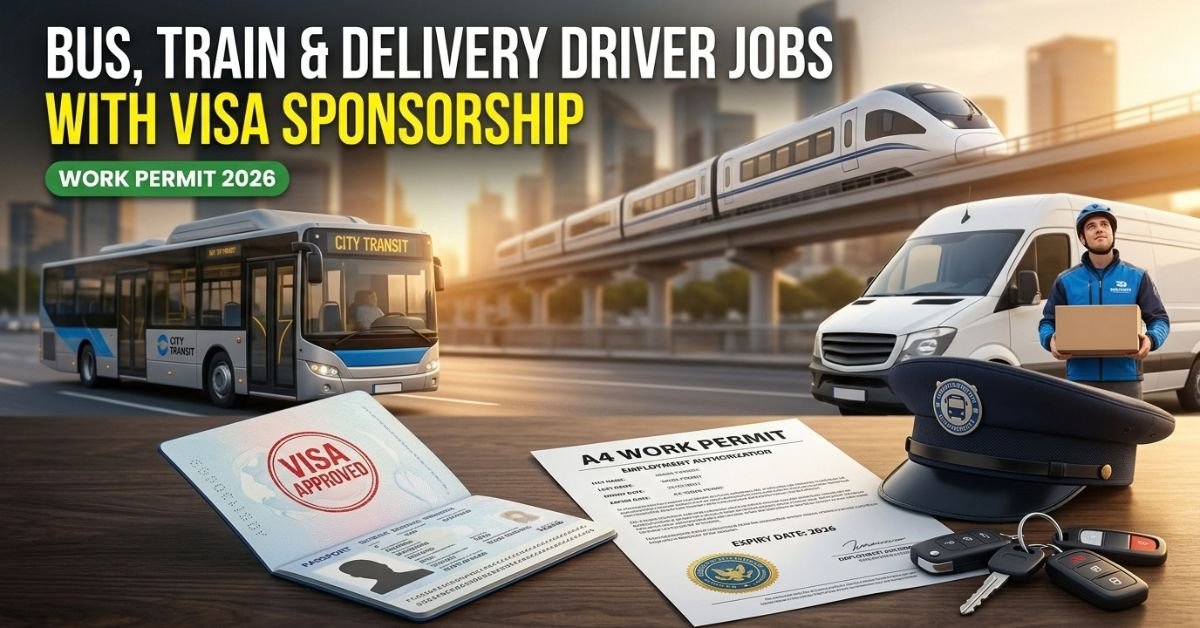 bus train and delivery driver jobs with visa sponsorship and work permit
